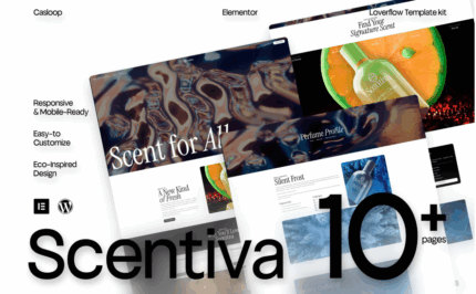 Scentiva – Modern Elegant Perfume & Fregrance Elementor Template Kit