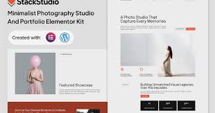 StackStudio – A Minimalist Photography Studio & Portfolio Elementor Kit