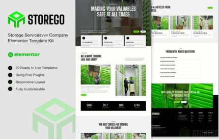 Storego – Storage Services Company Elementor Template Kit
