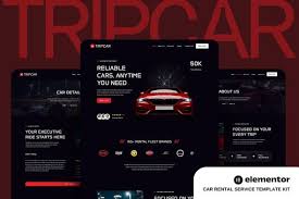 Tripcar – Car Rental Service Website Elementor Template Kit