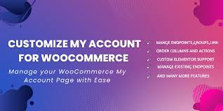 Customize My Account Page For Woocommerce