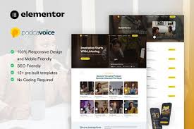 PodcaVoice – Podcaster & Streaming Elementor Template Kit