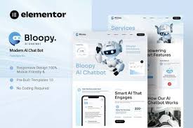 Bloopy – Modern AI Chat Bot Elementor Template K