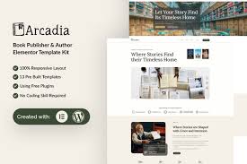 Arcadia – Book Publisher & Author Elementor Template Kit
