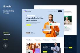Eduvia – English Online Course Website Elementor Template Kit