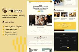 Finova – Business and Finance Consulting Elementor Template Kit
