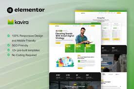 Kavira – Digital Marketing Agency Elementor Pro Template Kit