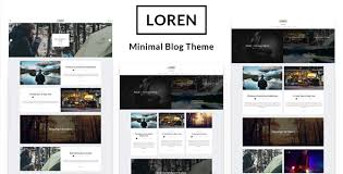 Loren Minimal Personal WordPress Blog Theme