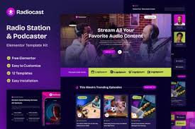 Radiocast – Radio Station & Podcaster Elementor Template Kit