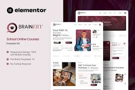 Brainery – School Online Courses Elementor Template Kit