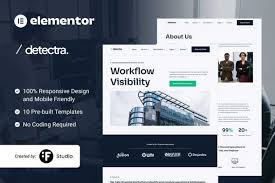 Detectra – Business Process Optimization Elementor Template Kit