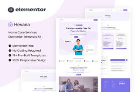 Hevana – Home Care Services Elementor Template Kit
