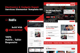 HubFix – Gadgets & Electronics Repair Services Elementor Template Kit