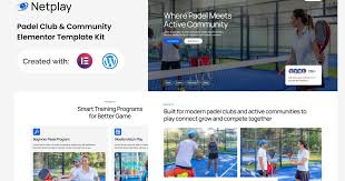 Netplay – Padel Club & Community Elementor Template Kit