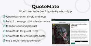 QuoteMate – WooCommerce Get A Quote By WhatsApp