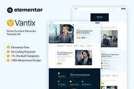 Vantix – Virtual Assistant Elementor Template Kit