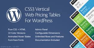 Vertical Web Pricing Tables for WordPress