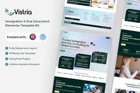 Vistria – Immigration & Visa Consultant Elementor Template Kit