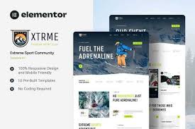 XTRME – Extreme Sport Community Elementor Template Kit